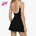 plunge neck mini dress